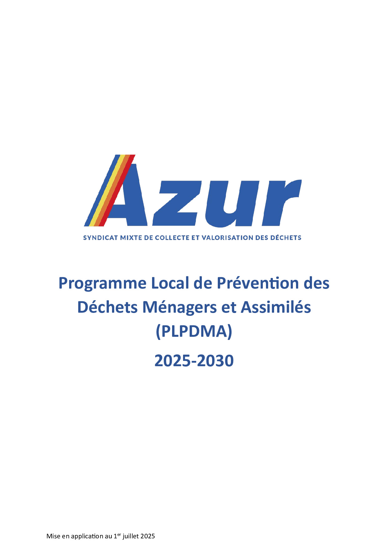 Programme Local de Prévention des Déchets 2025-2030