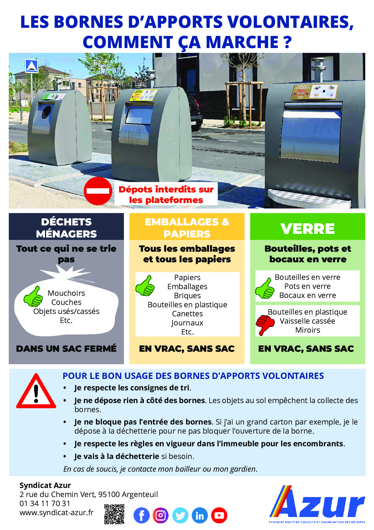 Bon usage des bornes d&rsquo;apport volontaire