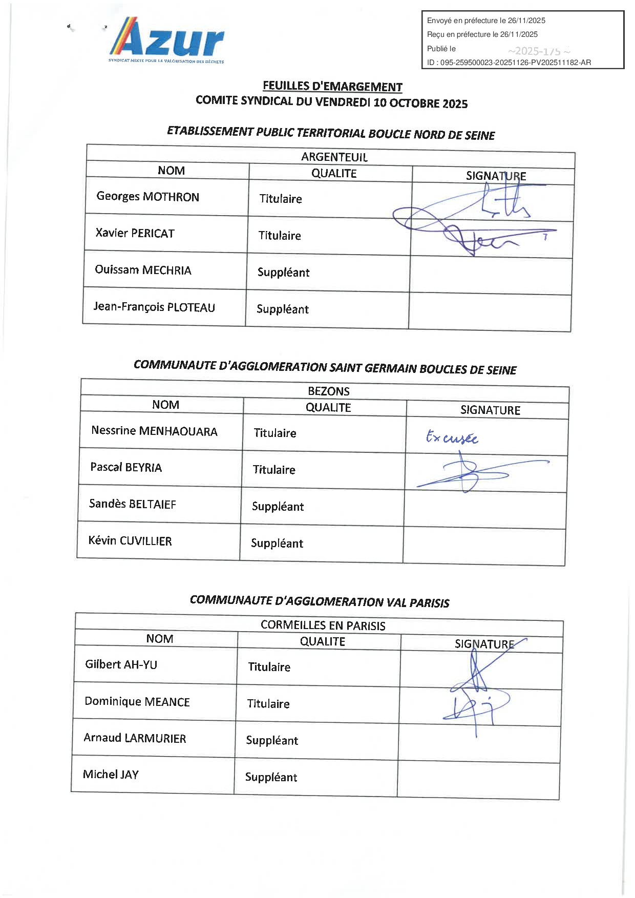 PV comité du 18/11/2025