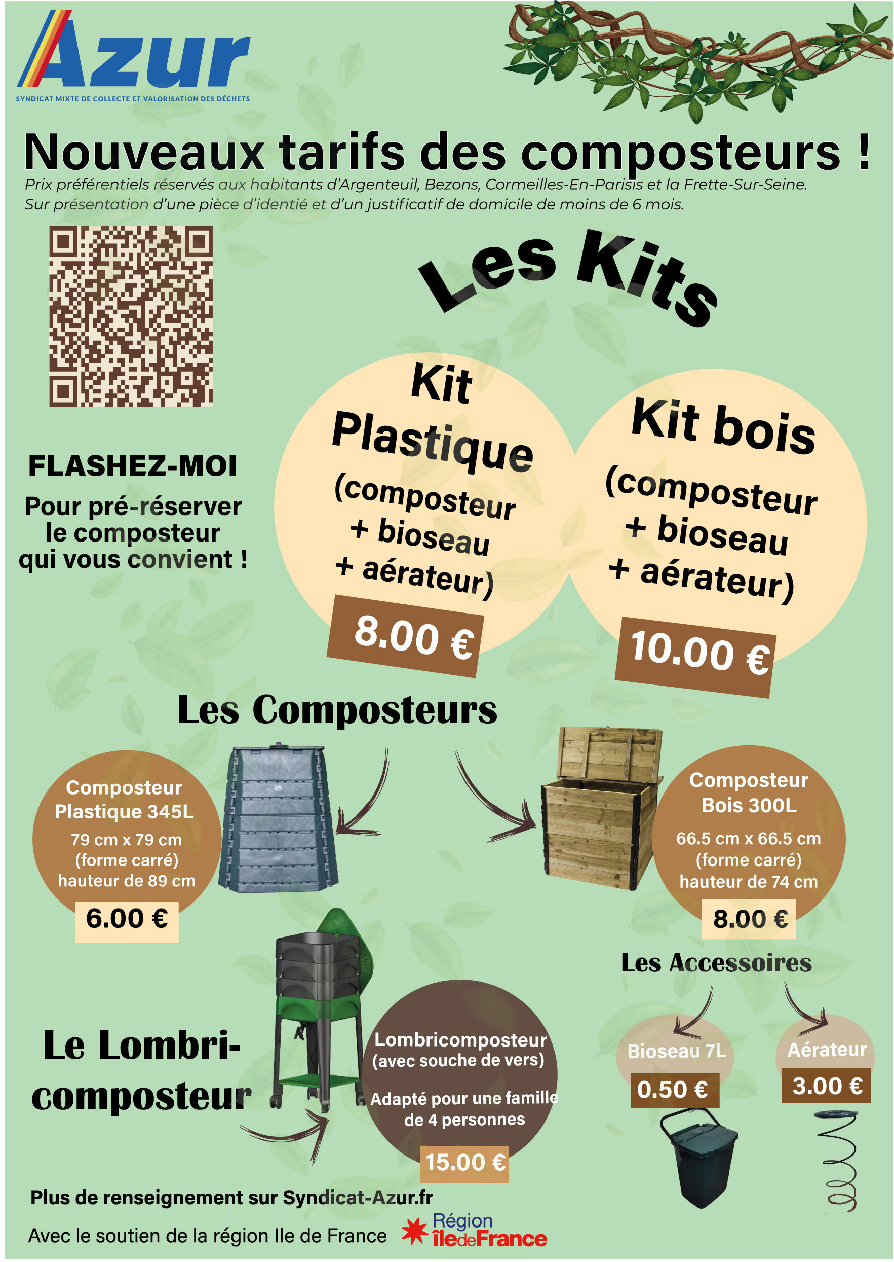 Tarif matériel de compostage