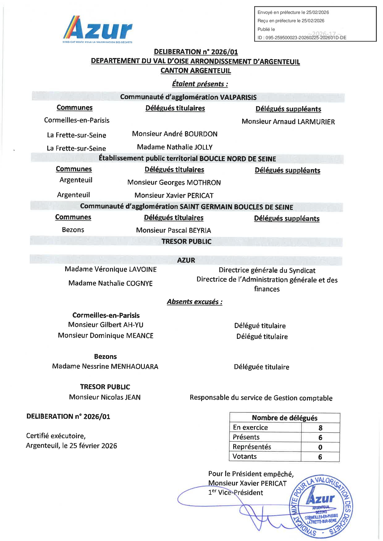 Délibérations du 17/02/2026